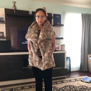 Rabbit fur vest